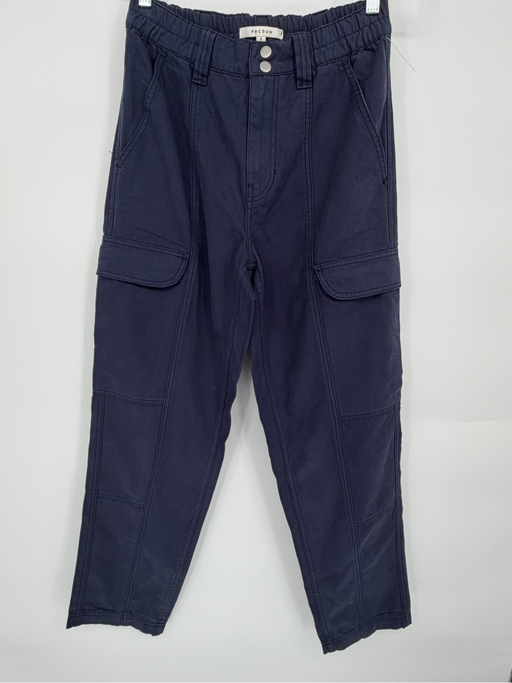 PacSun Dark Navy Cargo Pants with Pocket Flaps
